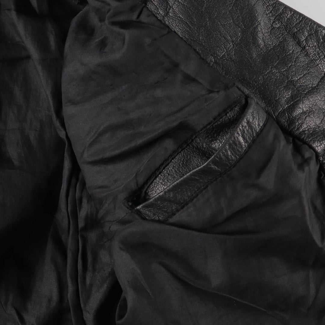 90'S Wilsons Leather Double Rider Jacket, Women's Size Medium, Vintage genuine leather black type Vintage Second Hand