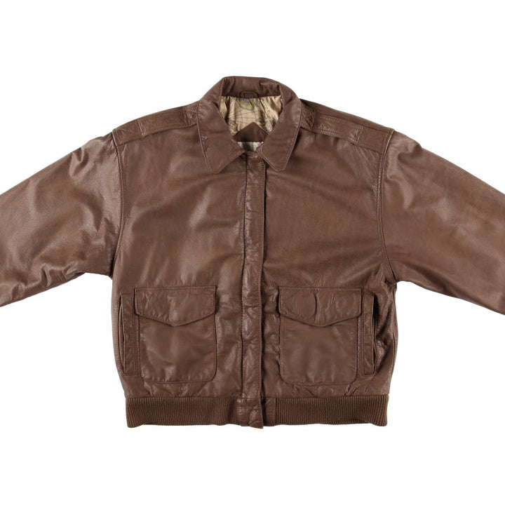 ARCHTECT A-2 Type Padded Leather Flight Jacket, Women's Size Medium genuine leather red type reddish brown Vintage Second Hand