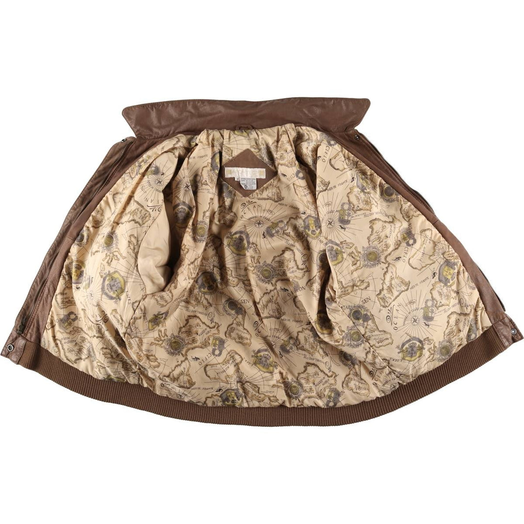 ARCHTECT A-2 Type Padded Leather Flight Jacket, Women's Size Medium genuine leather red type reddish brown Vintage Second Hand