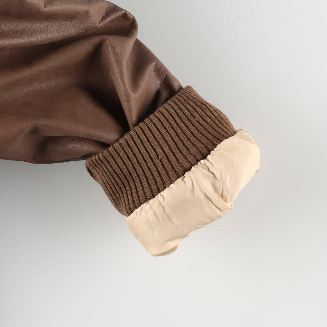 ARCHTECT A-2 Type Padded Leather Flight Jacket, Women's Size Medium genuine leather red type reddish brown Vintage Second Hand