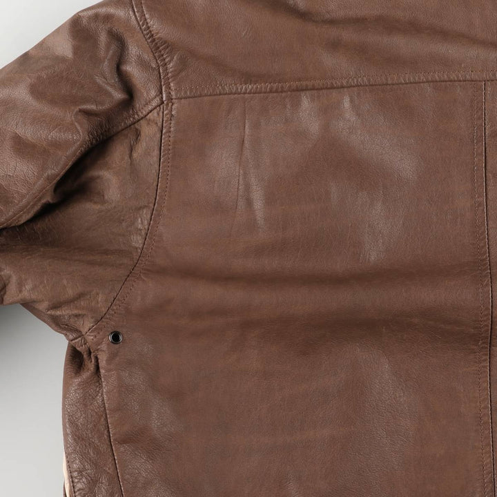 ARCHTECT A-2 Type Padded Leather Flight Jacket, Women's Size Medium genuine leather red type reddish brown Vintage Second Hand