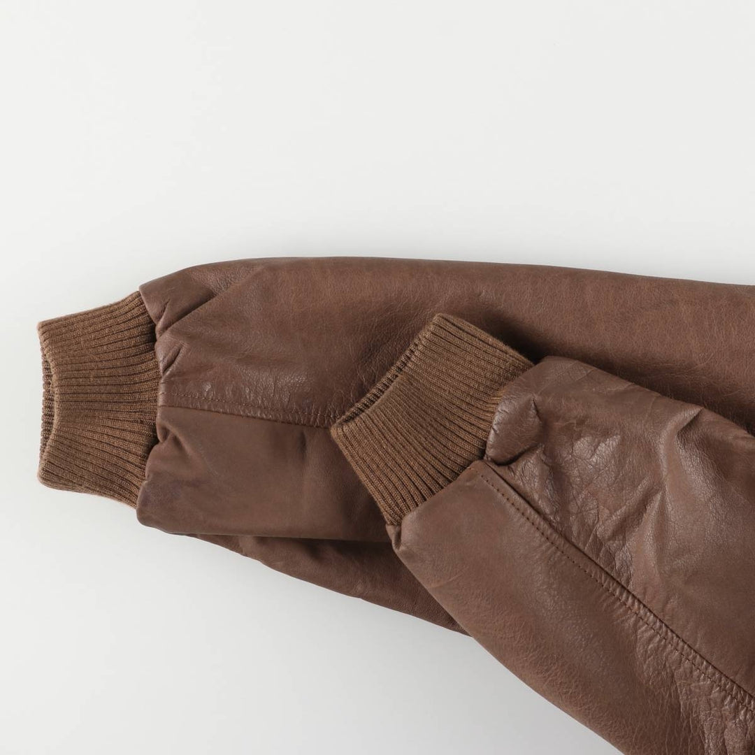 ARCHTECT A-2 Type Padded Leather Flight Jacket, Women's Size Medium genuine leather red type reddish brown Vintage Second Hand