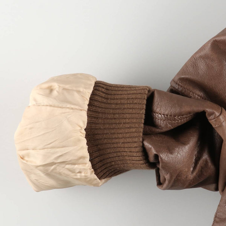 ARCHTECT A-2 Type Padded Leather Flight Jacket, Women's Size Medium genuine leather red type reddish brown Vintage Second Hand