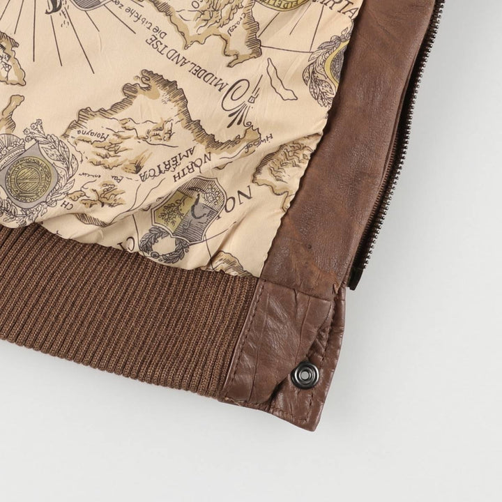 ARCHTECT A-2 Type Padded Leather Flight Jacket, Women's Size Medium genuine leather red type reddish brown Vintage Second Hand