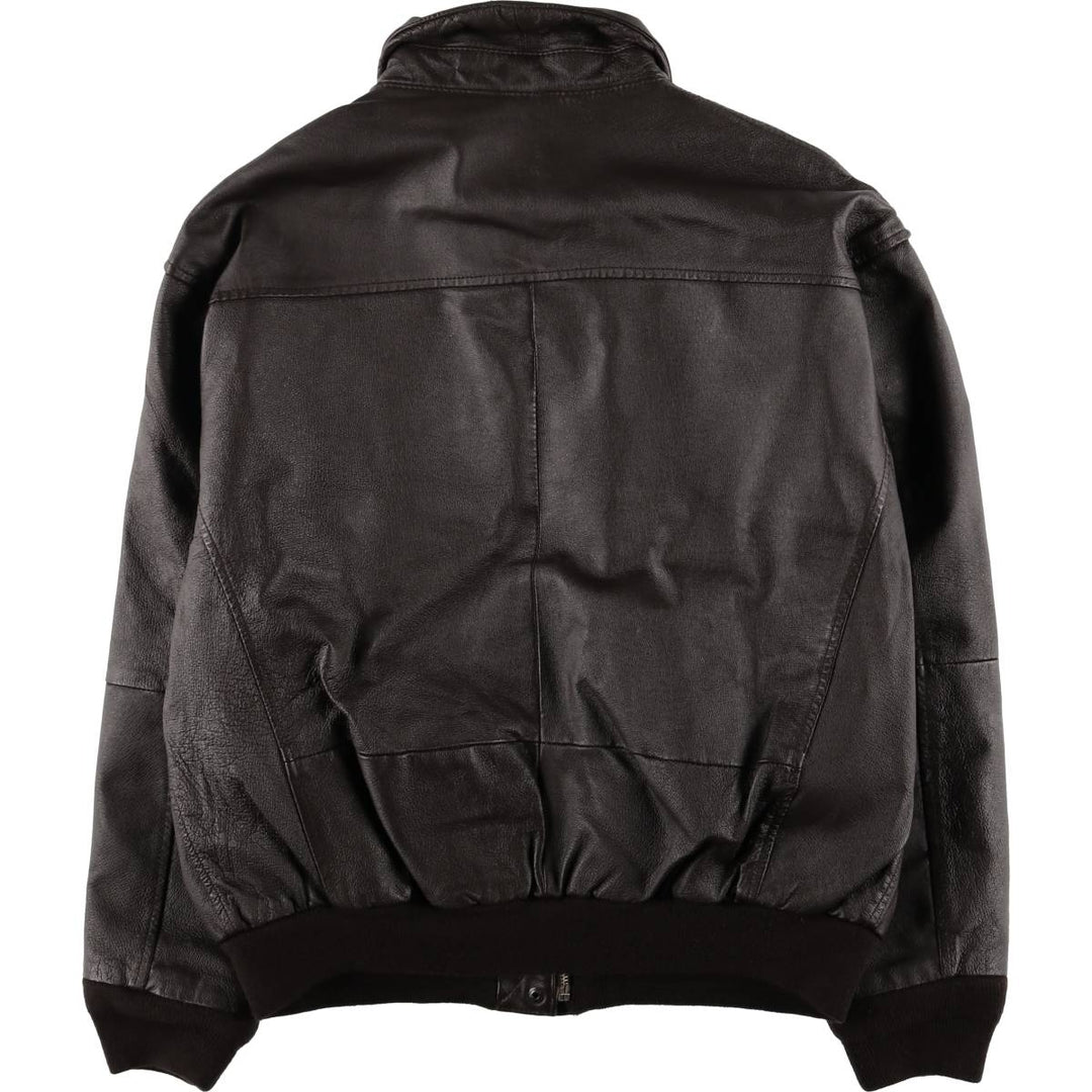 90'S Airborne A-2 Style Padded Leather Flight Jacket, Women's, Size Medium, Vintage genuine leather brown type Vintage Second Hand