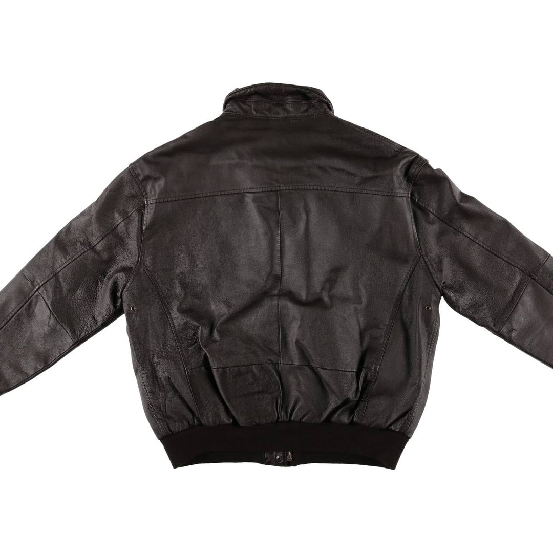 90'S Airborne A-2 Style Padded Leather Flight Jacket, Women's, Size Medium, Vintage genuine leather brown type Vintage Second Hand