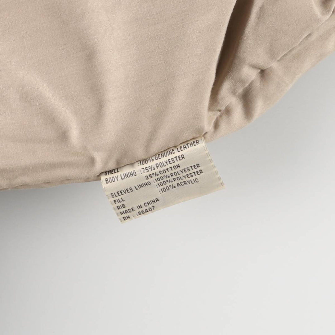 90'S Airborne A-2 Style Padded Leather Flight Jacket, Women's, Size Medium, Vintage genuine leather brown type Vintage Second Hand