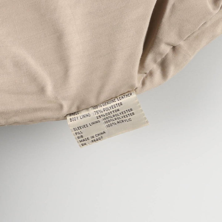 90'S Airborne A-2 Style Padded Leather Flight Jacket, Women's, Size Medium, Vintage genuine leather brown type Vintage Second Hand