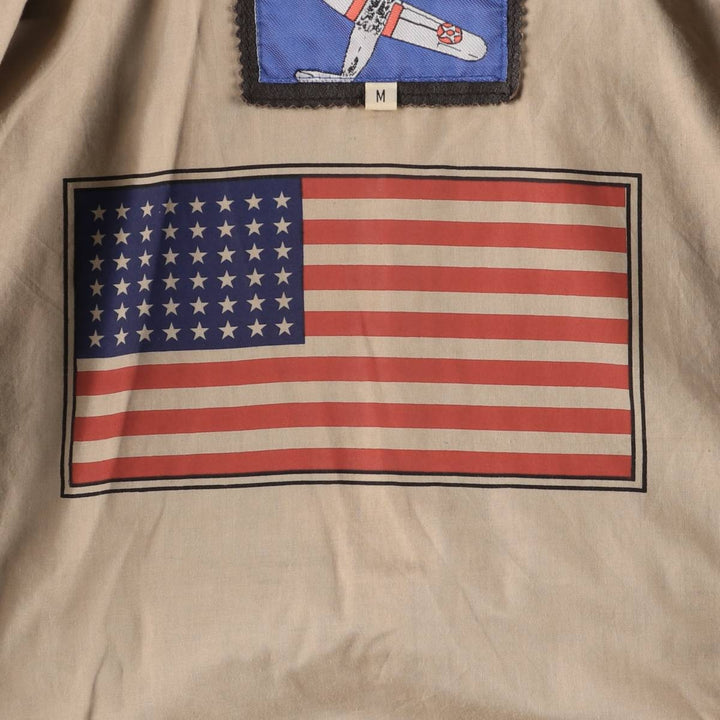 90'S Airborne A-2 Style Padded Leather Flight Jacket, Women's, Size Medium, Vintage genuine leather brown type Vintage Second Hand