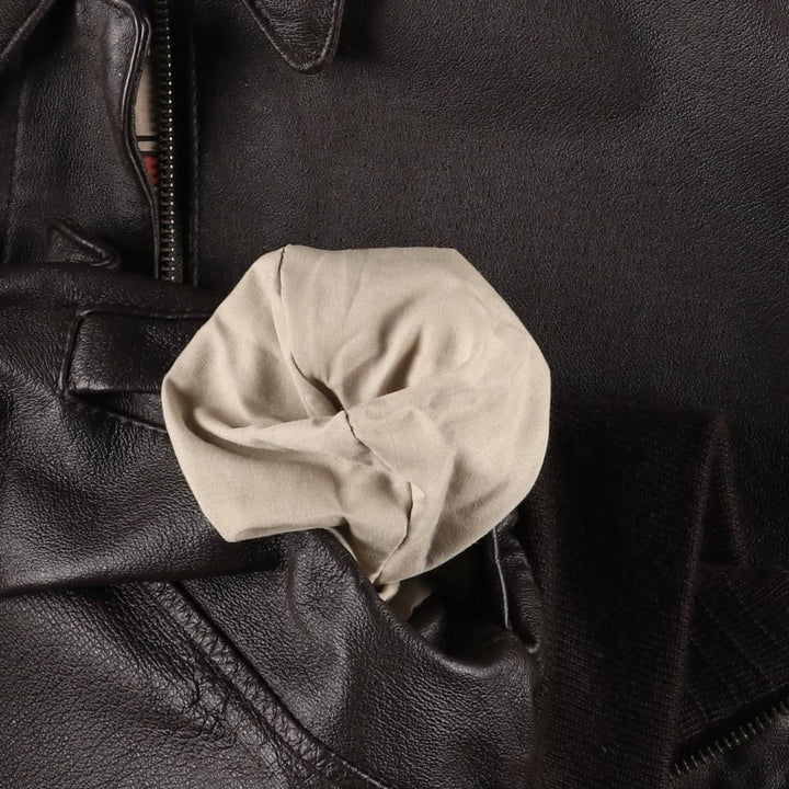 90'S Airborne A-2 Style Padded Leather Flight Jacket, Women's, Size Medium, Vintage genuine leather brown type Vintage Second Hand