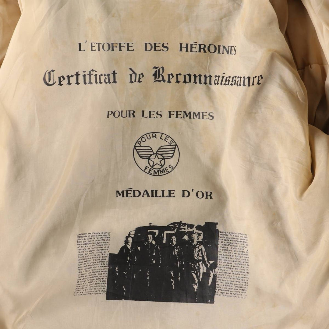 Padded leather blouson jacket, women's size L genuine leather black type Vintage Second Hand