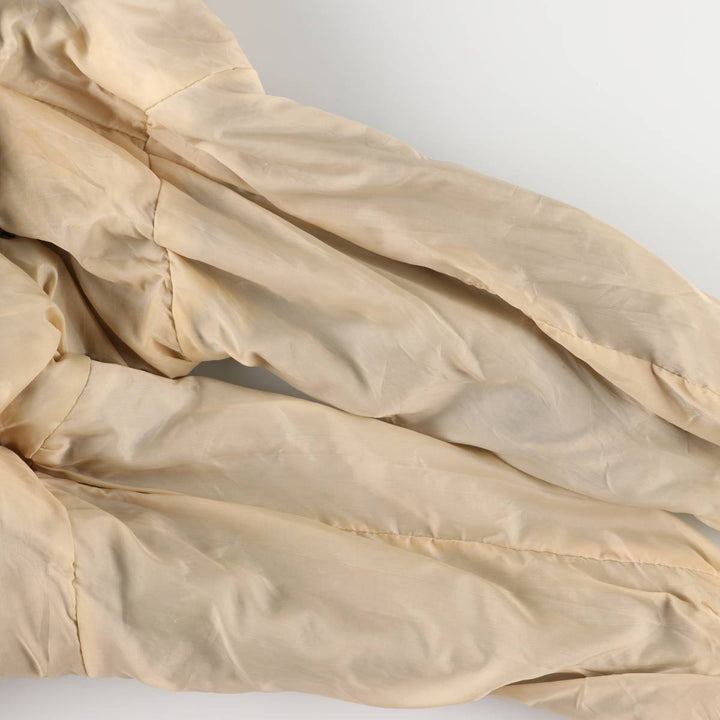 Padded leather blouson jacket, women's size L genuine leather black type Vintage Second Hand