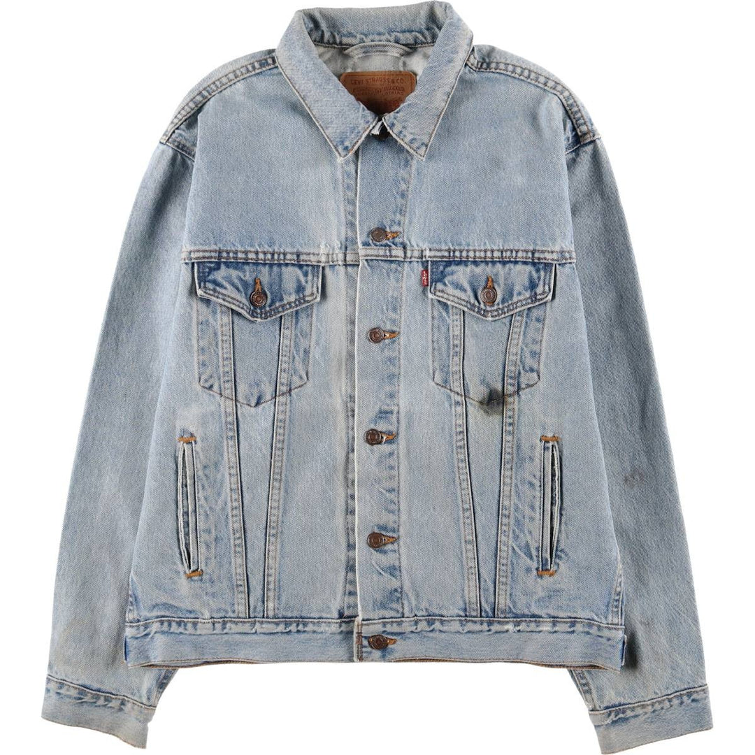90'S Levi's 70507-0389 denim jacket, denim jacket, made in USA, men's size M, vintage cotton blue type Vintage Second Hand