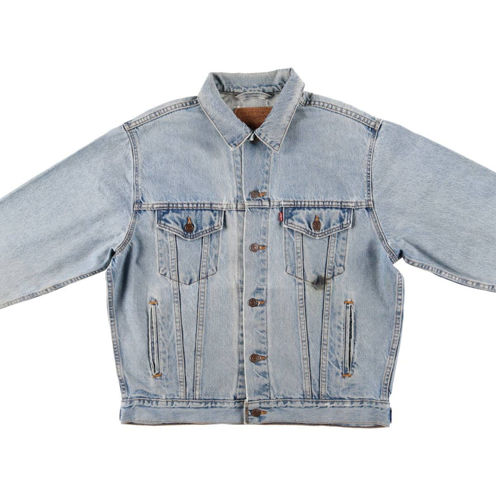 90'S Levi's 70507-0389 denim jacket, denim jacket, made in USA, men's size M, vintage cotton blue type Vintage Second Hand