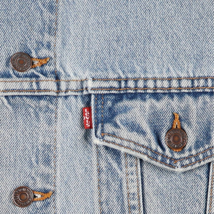 90'S Levi's 70507-0389 denim jacket, denim jacket, made in USA, men's size M, vintage cotton blue type Vintage Second Hand