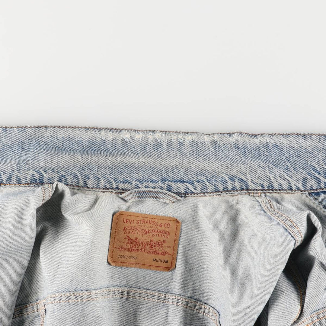 90'S Levi's 70507-0389 denim jacket, denim jacket, made in USA, men's size M, vintage cotton blue type Vintage Second Hand