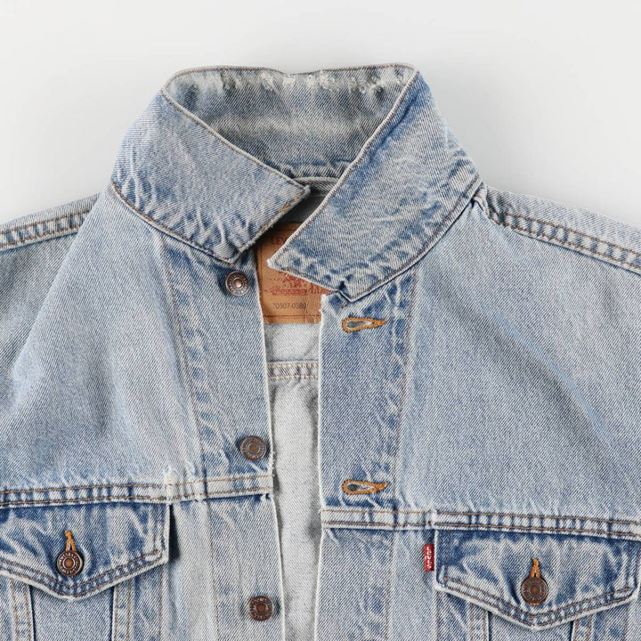 90'S Levi's 70507-0389 denim jacket, denim jacket, made in USA, men's size M, vintage cotton blue type Vintage Second Hand
