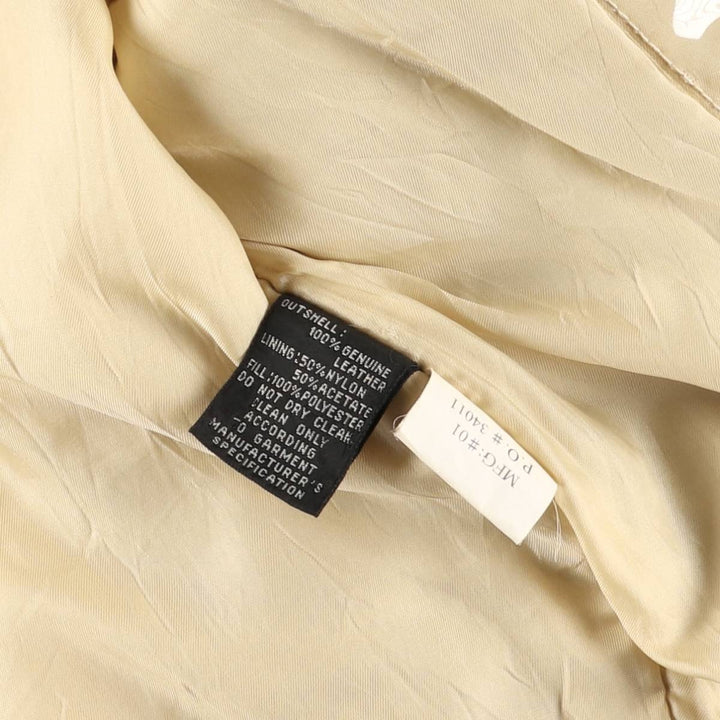 AVIREX A-2 USAIR FORCE Padded Leather Flight Jacket, Men's Size L, Vintage genuine leather brown type Vintage Second Hand