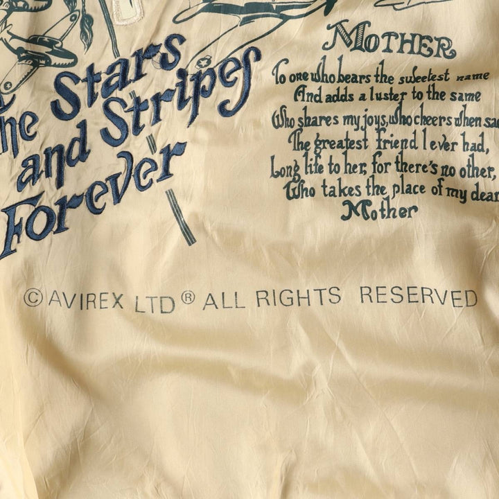 AVIREX A-2 USAIR FORCE Padded Leather Flight Jacket, Men's Size L, Vintage genuine leather brown type Vintage Second Hand