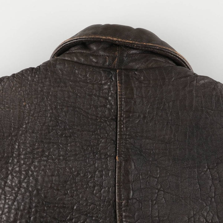 AVIREX A-2 USAIR FORCE Padded Leather Flight Jacket, Men's Size L, Vintage genuine leather brown type Vintage Second Hand