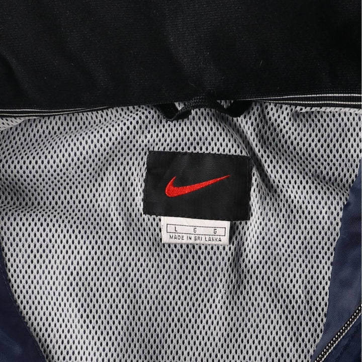 90'S Vintage Nike Anorak Jacket, Men's Size L Nylon navy blue type Vintage Second Hand
