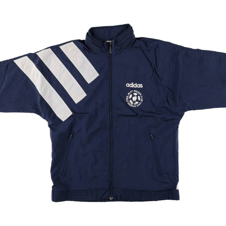 80'S Adidas Nylon Jacket, Men's M Size, Vintage Nylon navy blue type Vintage Second Hand