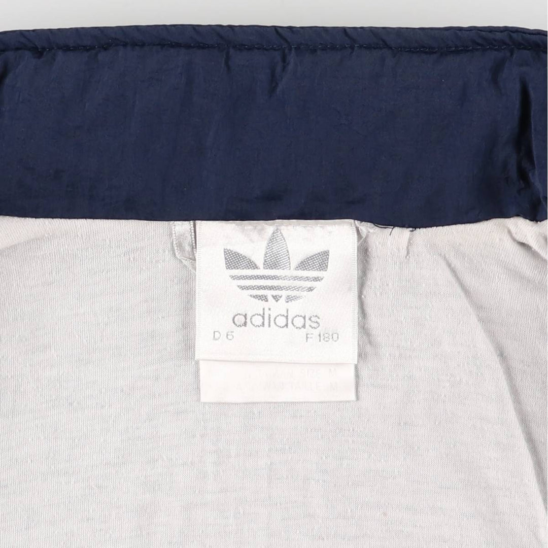 80'S Adidas Nylon Jacket, Men's M Size, Vintage Nylon navy blue type Vintage Second Hand