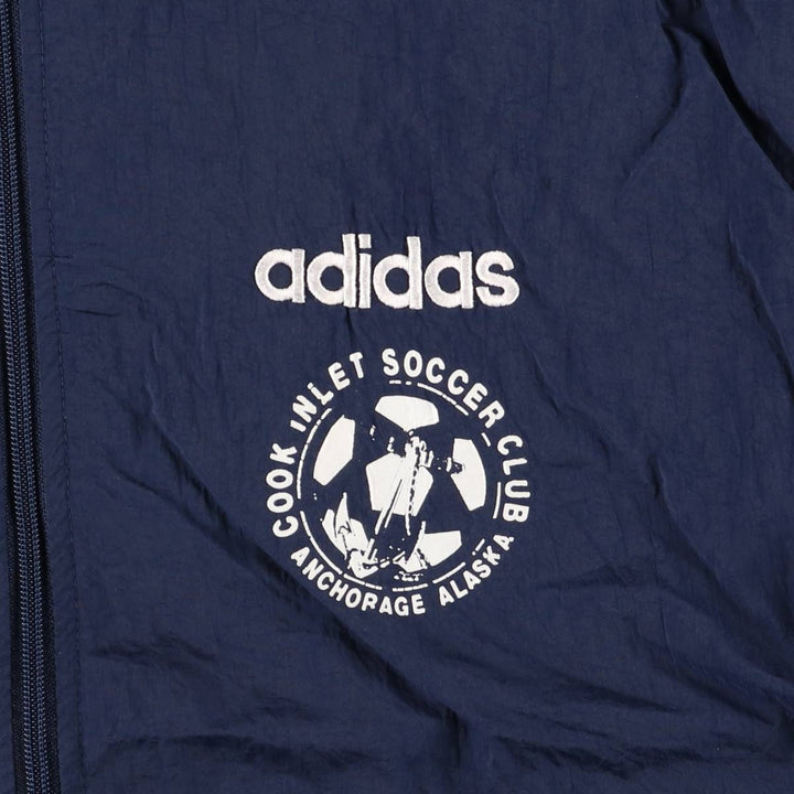 80'S Adidas Nylon Jacket, Men's M Size, Vintage Nylon navy blue type Vintage Second Hand