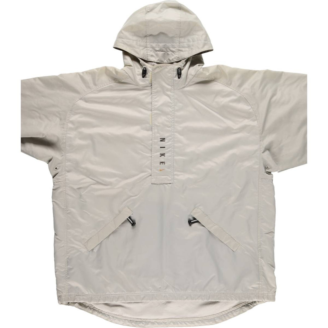 Vintage 90'S Nike Anorak Parka, Men's XXL Nylon Beige type Vintage Second Hand