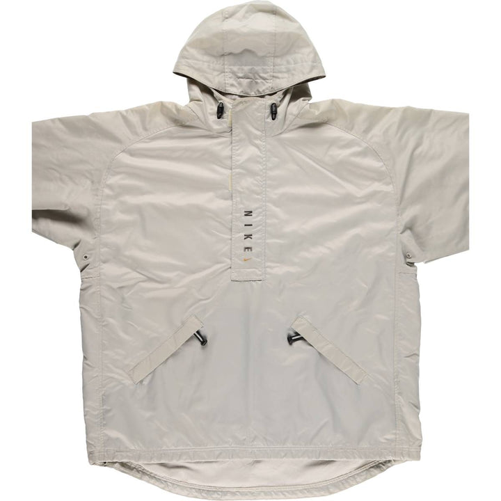 Vintage 90'S Nike Anorak Parka, Men's XXL Nylon Beige type Vintage Second Hand
