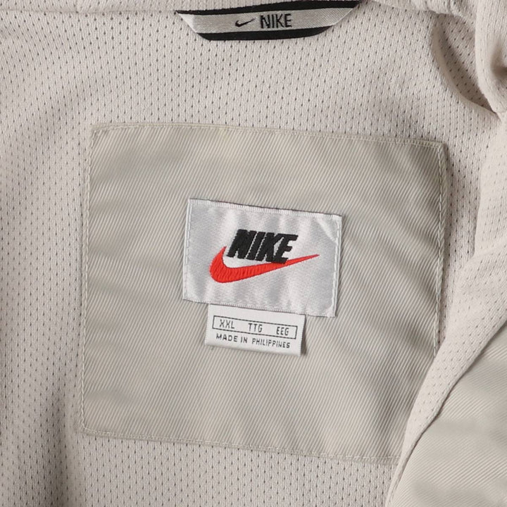 Vintage 90'S Nike Anorak Parka, Men's XXL Nylon Beige type Vintage Second Hand