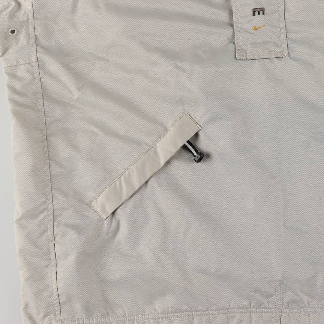 Vintage 90'S Nike Anorak Parka, Men's XXL Nylon Beige type Vintage Second Hand