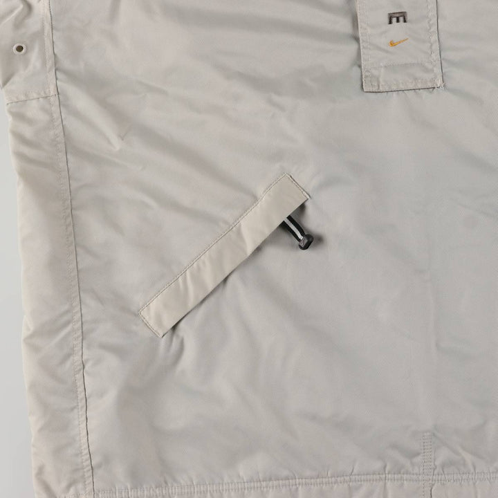 Vintage 90'S Nike Anorak Parka, Men's XXL Nylon Beige type Vintage Second Hand