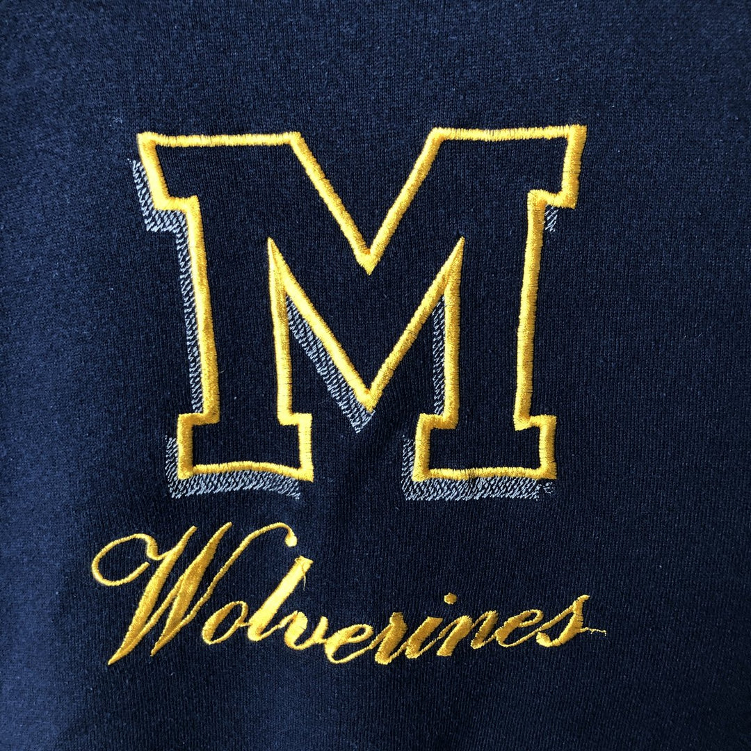 90'S Vintage TSi MICHIGAN University of Michigan College Sweatshirt, Men's Size XL cotton navy blue type Vintage Second Hand