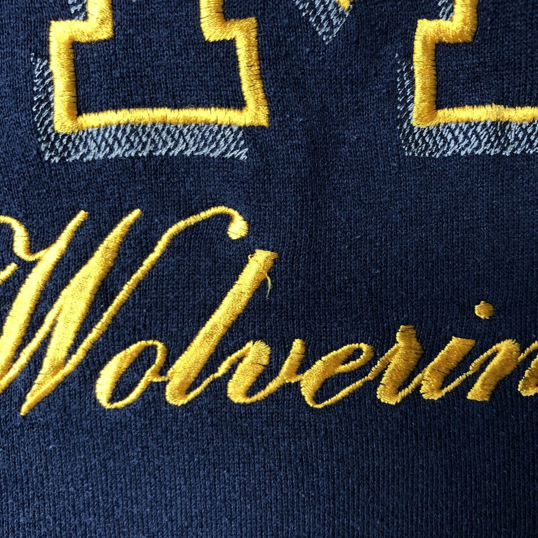 90'S Vintage TSi MICHIGAN University of Michigan College Sweatshirt, Men's Size XL cotton navy blue type Vintage Second Hand