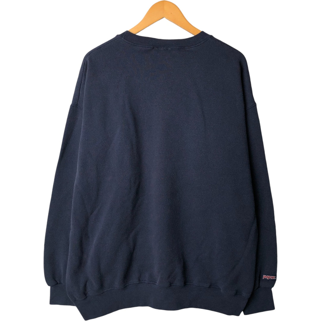 Jansport College Sweatshirt, Made in USA, Men's Size XL cotton navy blue type Vintage Second Hand