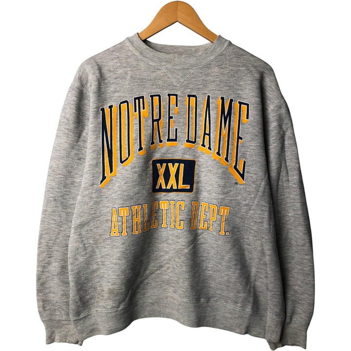 Vintage 1990'S GALT SAND NOTRE DAME University of Notre Dame college sweatshirt. cotton gray type Vintage Second Hand