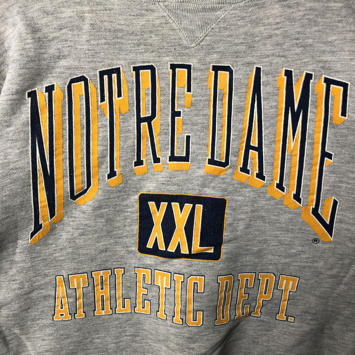 Vintage 1990'S GALT SAND NOTRE DAME University of Notre Dame college sweatshirt. cotton gray type Vintage Second Hand