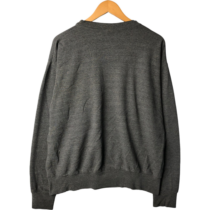 90'S The Cotton Exchange College Sweatshirt, Made in USA, Men's Size L, Vintage cotton Charcoal Vintage Second Hand