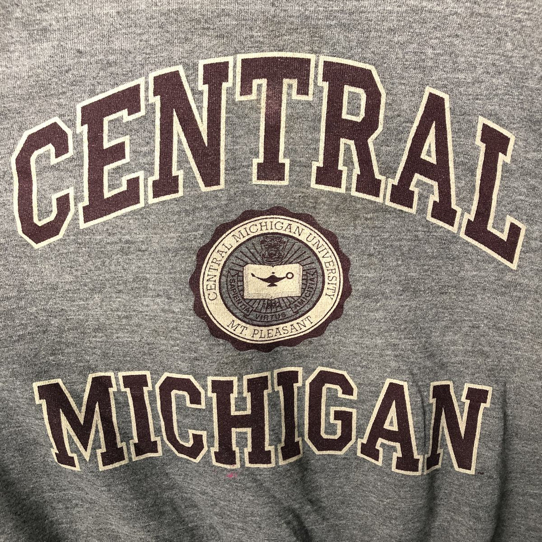 90'S The Cotton Exchange College Sweatshirt, Made in USA, Men's Size L, Vintage cotton Charcoal Vintage Second Hand