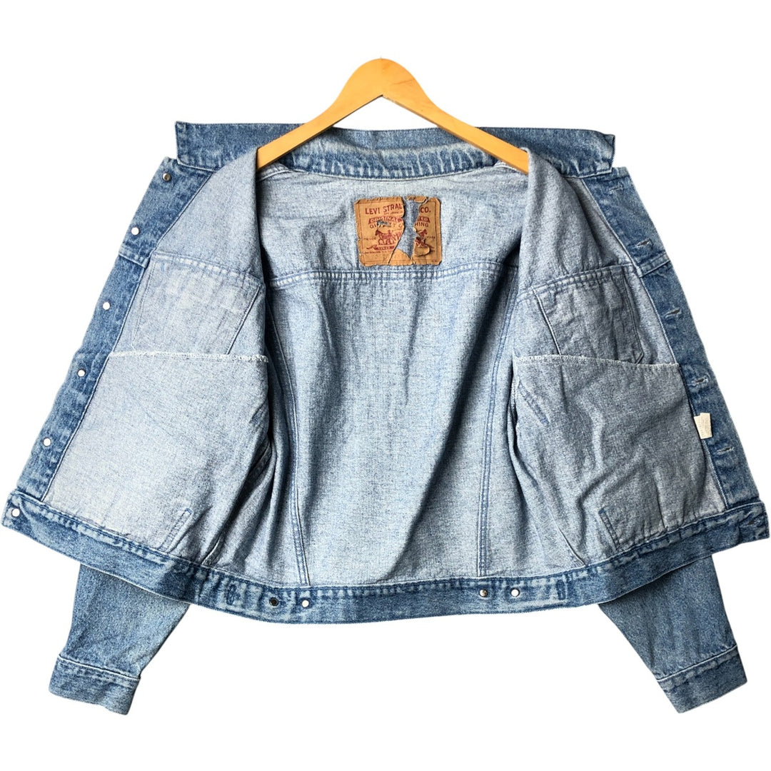 Vintage 1990'S Levi's 70598-4891 Large Patch Denim Jacket, Made in USA, Men's Size Medium cotton blue type Vintage Second Hand