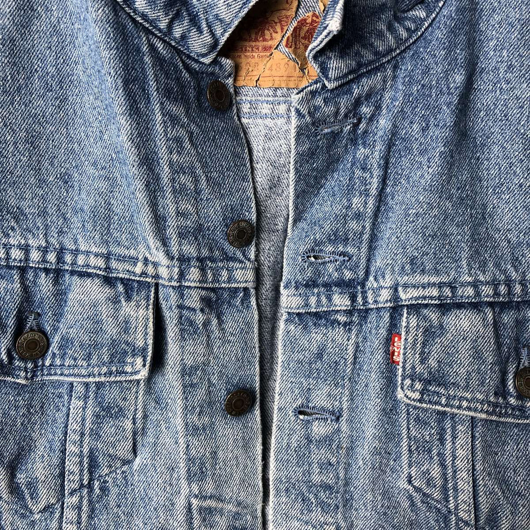 Vintage 1990'S Levi's 70598-4891 Large Patch Denim Jacket, Made in USA, Men's Size Medium cotton blue type Vintage Second Hand