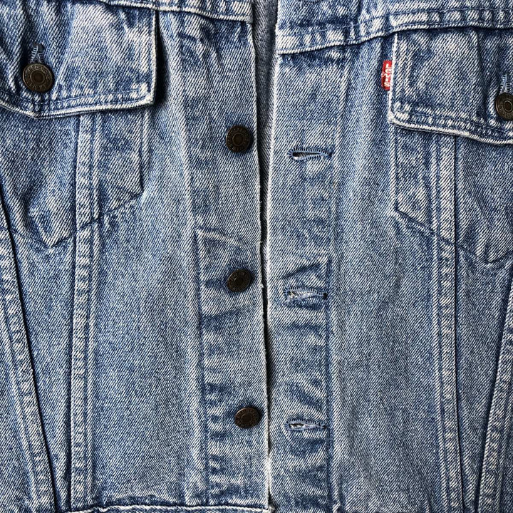 Vintage 1990'S Levi's 70598-4891 Large Patch Denim Jacket, Made in USA, Men's Size Medium cotton blue type Vintage Second Hand