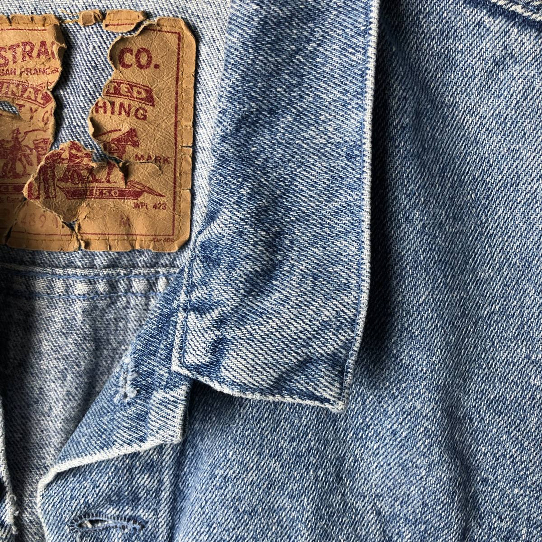 Vintage 1990'S Levi's 70598-4891 Large Patch Denim Jacket, Made in USA, Men's Size Medium cotton blue type Vintage Second Hand