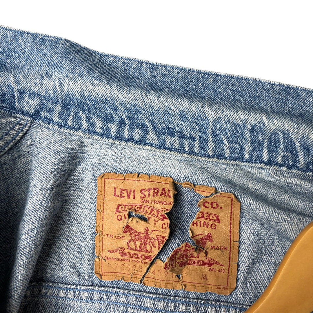 Vintage 1990'S Levi's 70598-4891 Large Patch Denim Jacket, Made in USA, Men's Size Medium cotton blue type Vintage Second Hand