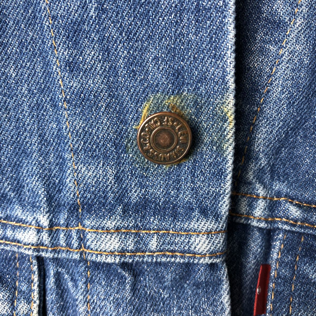 90'S Levi's 75505-0211 denim jacket, made in Canada, men's size M, vintage unclear blue type Vintage Second Hand