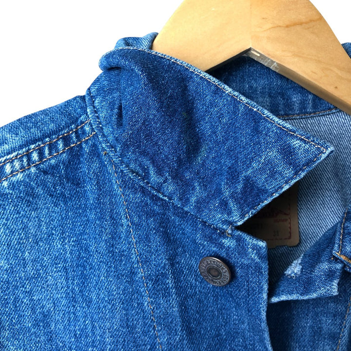 90'S Levi's 75505-0211 denim jacket, made in Canada, men's size M, vintage unclear blue type Vintage Second Hand