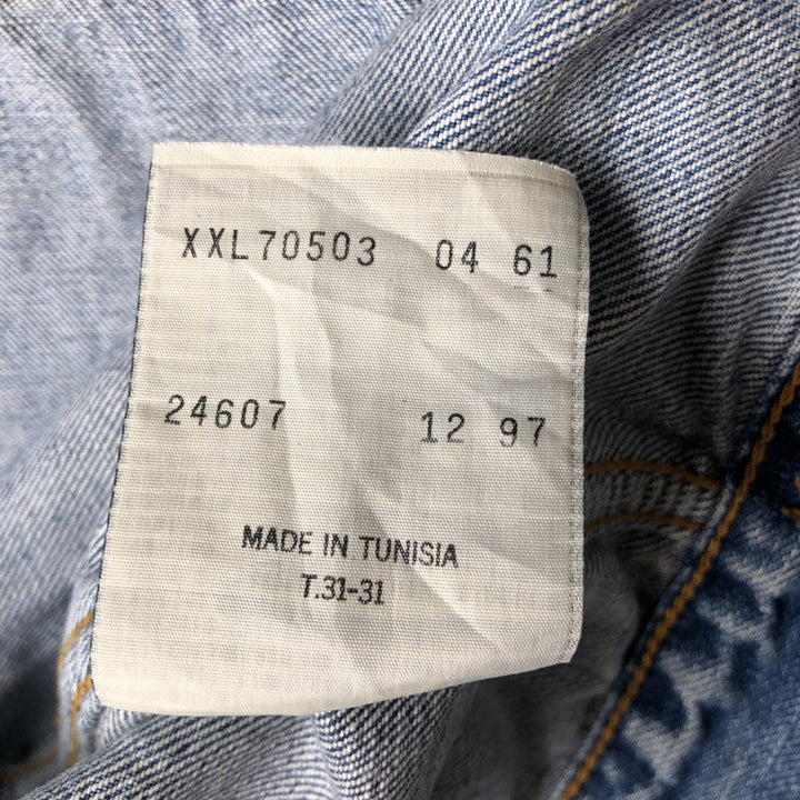 90'S Levi's 70503-0461 Denim Jacket, Men's XXL, Vintage cotton blue type Vintage Second Hand