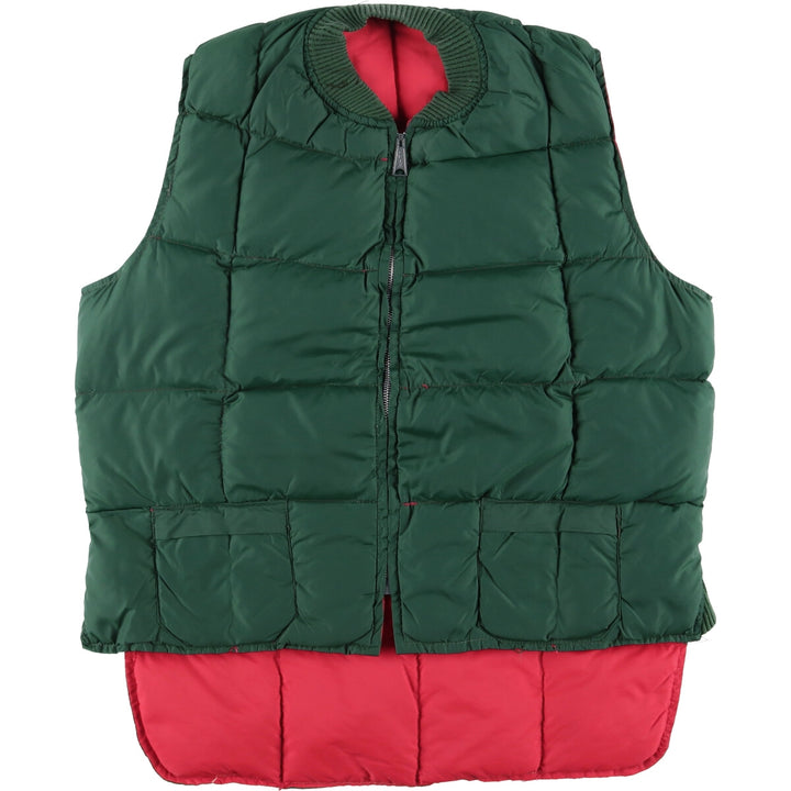 Vintage reversible padded vest, men's size M unclear green type Vintage Second Hand