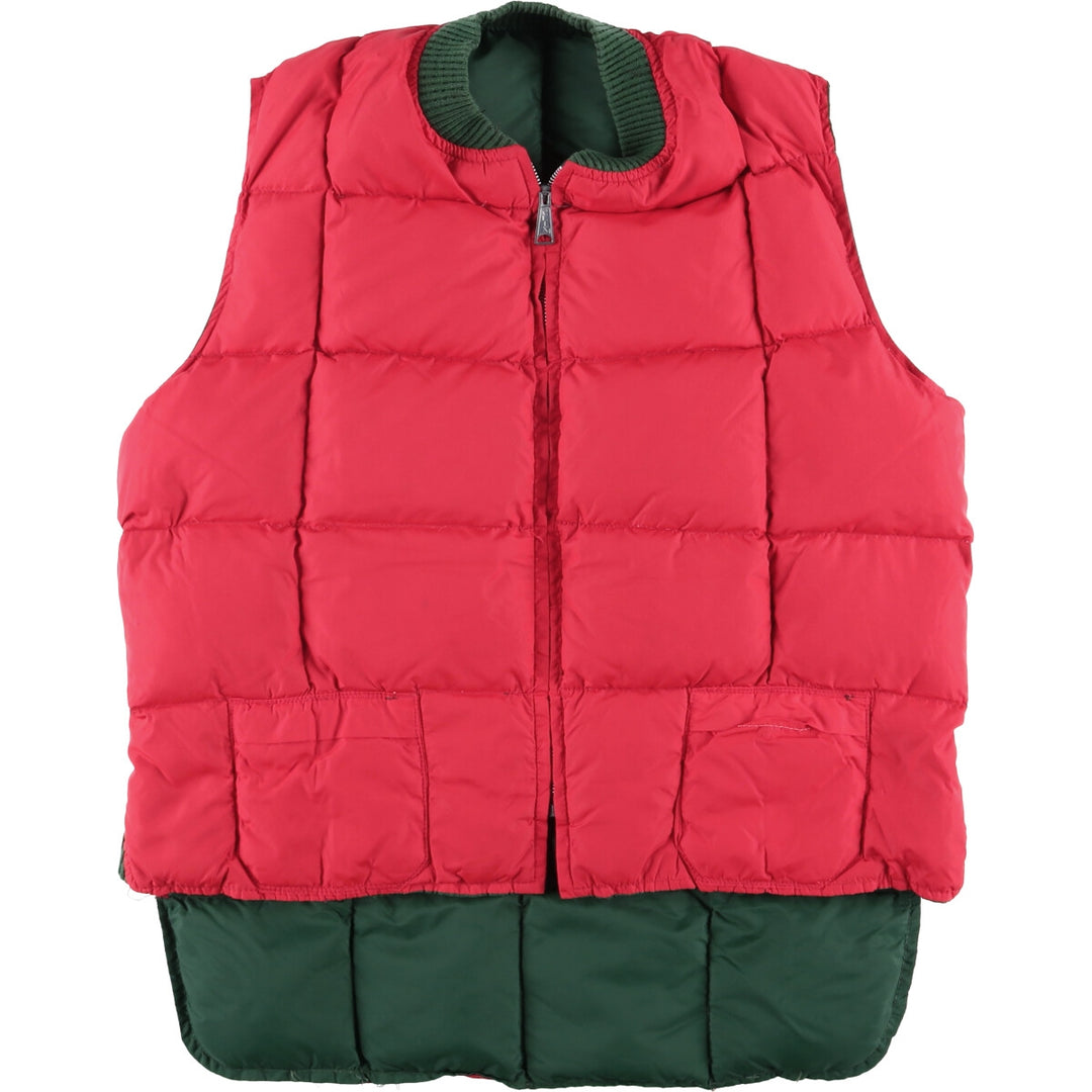 Vintage reversible padded vest, men's size M unclear green type Vintage Second Hand